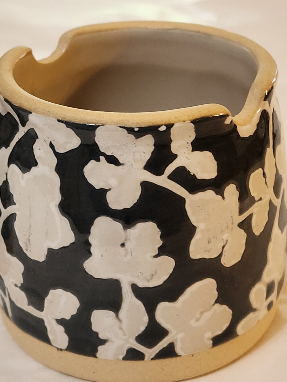Mud Pie Stoneware Jug Cream & Sugar Set Greyish-Blue & White French Country - Picture 3 of 10